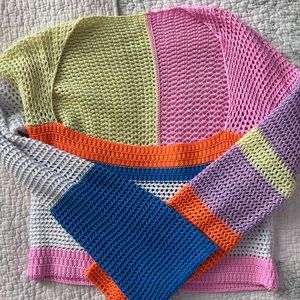 colorful knit top